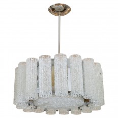 Polished nickel drum form pendant